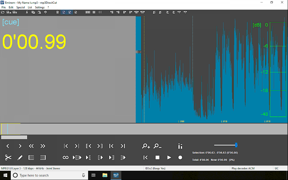 mp3DirectCut on Windows 10