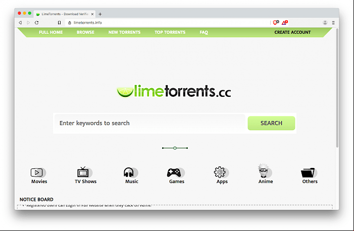 LimeTorrents Site