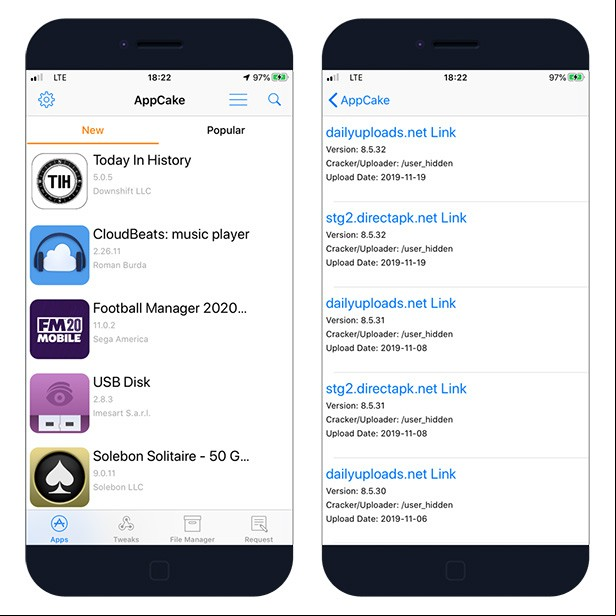 AppCake App from Cydia